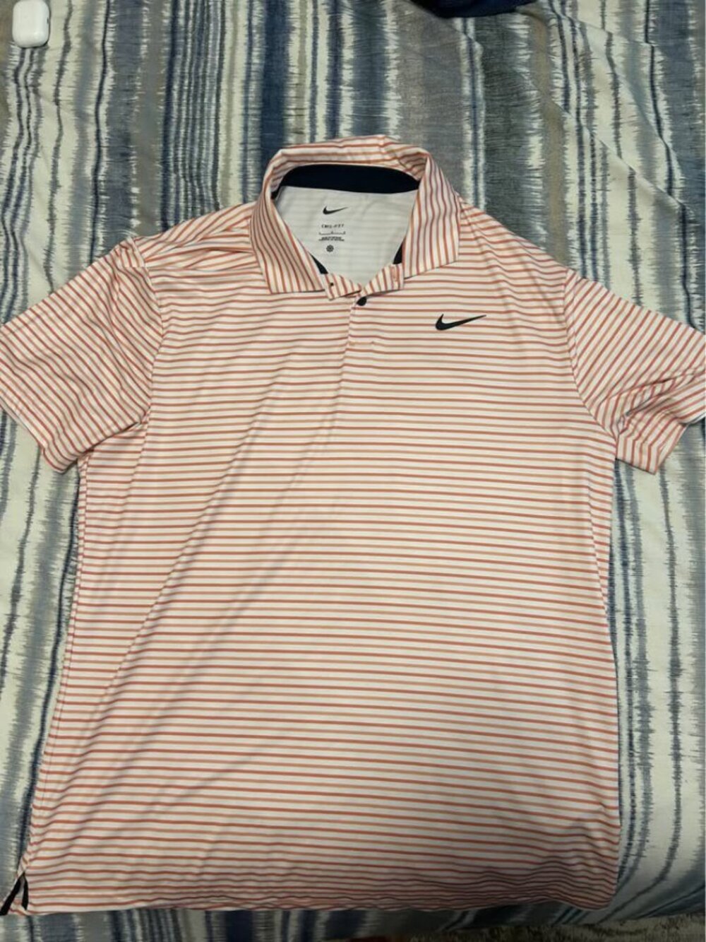 Nike Dri-FIT Striped Polo Shirt - Size Large
